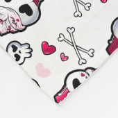 Schädel-Kuchen-Verrücktheit Fleecedecke (Ecke)