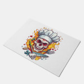 Schädel Küchenmeister Fußmatte (Schrägansicht)