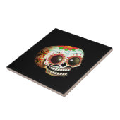 Schädel-Kunst Dia de Los Muertos Sugar Fliese (Seite)