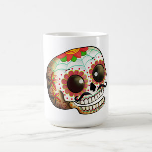 Schädel-Kunst Dia de Los Muertos Sugar Kaffeetasse