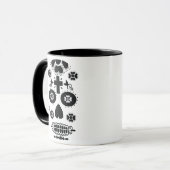Schädel-Kunst Tasse (Vorderseite Links)
