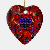 Schädel-Kunst-Valentinsgruß Keramikornament (Rechts)