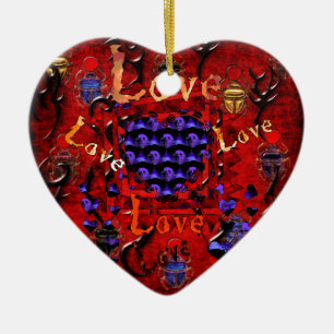 Schädel-Kunst-Valentinsgruß Keramikornament