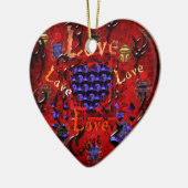 Schädel-Kunst-Valentinsgruß Keramikornament (Links)