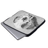 Schädel Laptopschutzhülle (Vorne Knopf)