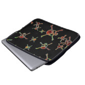 Schädel Laptopschutzhülle (Vorne Knopf)