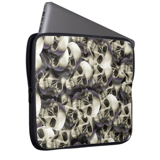 Schädel Laptopschutzhülle (Vorne Rechts)