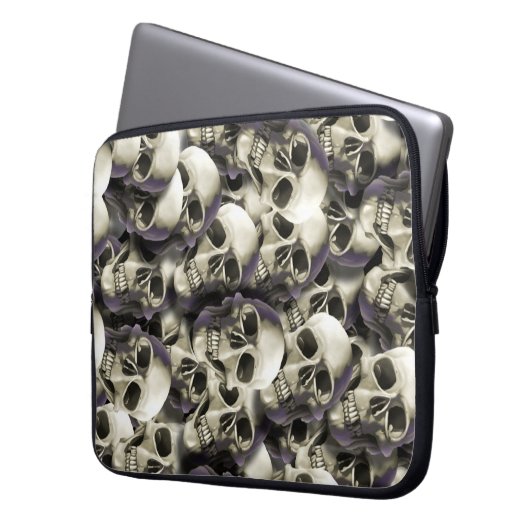 Schädel Laptopschutzhülle (Vorderseite Links)