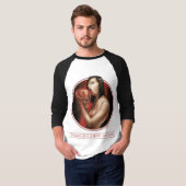 Schädel lecken 3/4 Jersey T-Shirt (Vorne ganz)