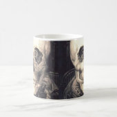 Schädel-Liebe-Retro optische Illusion Kaffeetasse (Mittel)