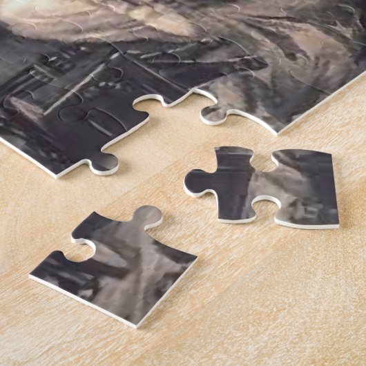 Schädel-Liebe-Retro optische Illusion Puzzle (Seite)