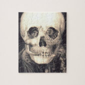 Schädel-Liebe-Retro optische Illusion Puzzle (Vertikal)