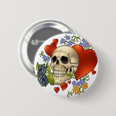 Schädel-Liebe - Schädel, Rosen und Herzen durch Al Button (Vorne & Hinten)