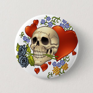 Schädel-Liebe - Schädel, Rosen und Herzen durch Al Button