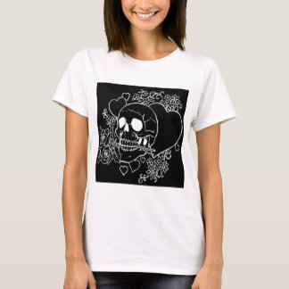 Schädel-Liebe - Schädel, Rosen und Herzen durch Al T-Shirt