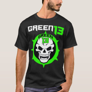 Schädel-Logo 2 mit Seiten versehen (Schwarzes) T-Shirt