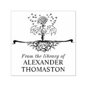 Schädel, Löwenzahn, bläst Bibliotheksname Permastempel (Design)