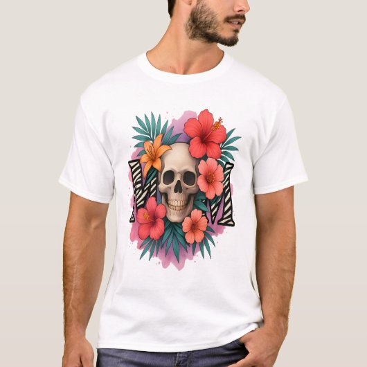 Schädel Lustige Mutter T-Shirt (Vorderseite)