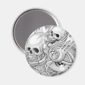 Schädel Magnet (Vorderseite/Rückseite)