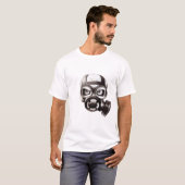 Schädel-Maskenweiß-T - Shirt (Vorne ganz)