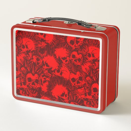 Schädel Metall Brotdose (Rückseite)