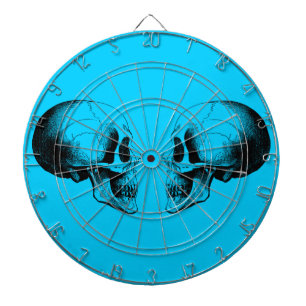 Schädel Metallkäfig Türkis Dartboard Dartscheibe