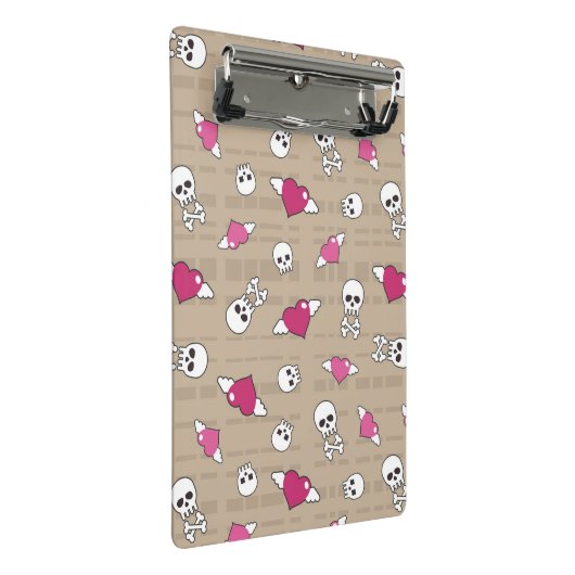 Schädel Mini Klemmbrett (Schrägansicht)