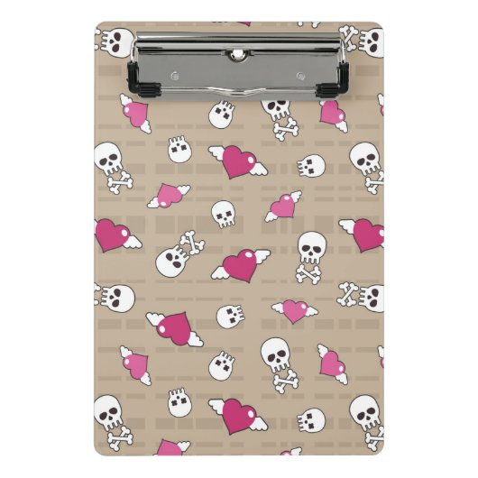 Schädel Mini Klemmbrett (Vorderseite)