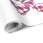 Schädel mit 3 Schädeln Geschenkpapier (Rolleneckpunkt)