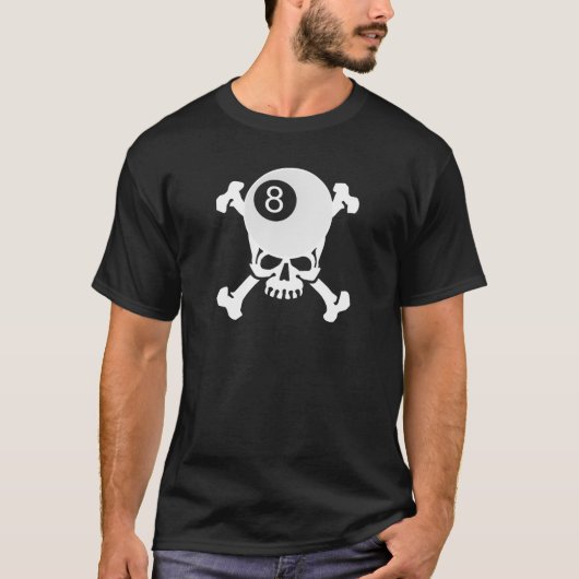 Schädel mit 8 Bällen T-Shirt (Vorderseite)