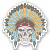 Schädel mit amerikanischer Muttermilch Aufkleber (Vorderseite)