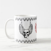 Schädel mit ätherischen Flügeln Kaffeetasse (Links)