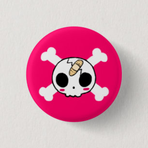 Schädel mit Band-Hilfe Button