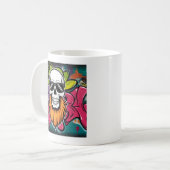 Schädel mit Bart-Tasse Kaffeetasse (Vorderseite Links)
