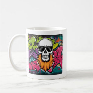 Schädel mit Bart-Tasse Kaffeetasse