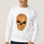 Schädel mit Basketballkopf Sweatshirt (Vorderseite)