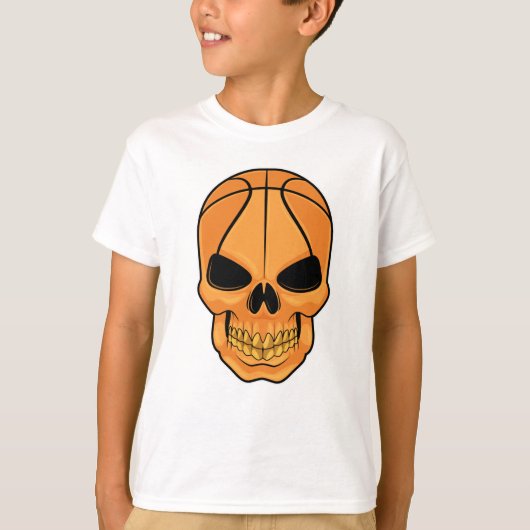 Schädel mit Basketballkopf T-Shirt (Vorderseite)