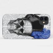 Schädel mit blauem Hut Case-Mate iPhone Hülle (Rückseite (Horizontal))