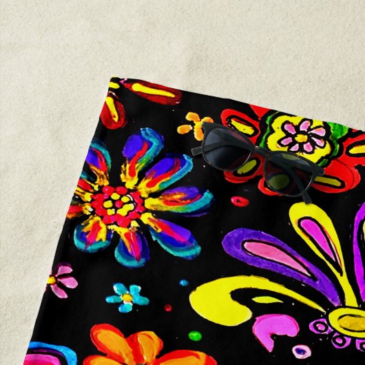 Schädel mit Blume Badetuch (Beispiel)