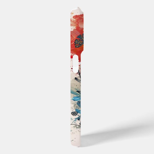 Schädel mit Blume Case-Mate iPhone Hülle (Rückseite / Rechts)