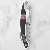 Schädel mit Blume Kellnermesser (Rückseite)