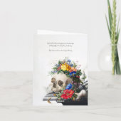 Schädel mit Blume, leere Karte (Rückseite)