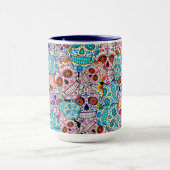 Schädel mit Blume Tasse (Zentrum)