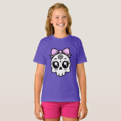 Schädel mit Bow T-Shirt (Vorne ganz)