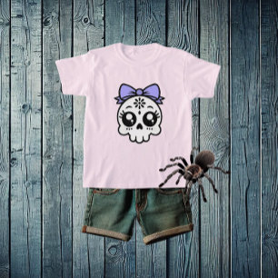 Schädel mit Bow T-Shirt