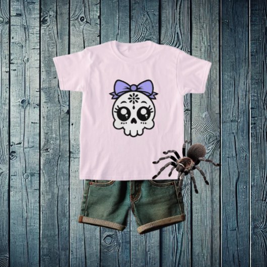 Schädel mit Bow T-Shirt