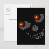 Schädel mit brennenden Augen Postkarte (Vorne/Hinten)