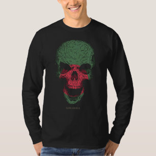 Schädel mit der Flagge Bangladeschs Skeletton Beng T-Shirt