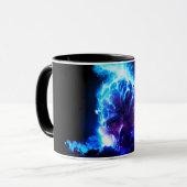Schädel mit der Tasse der blauen Flammen (Vorderseite Links)