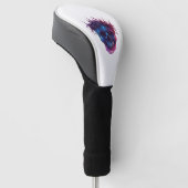 Schädel mit Dornenkrone Golf Headcover (angewinkelt)